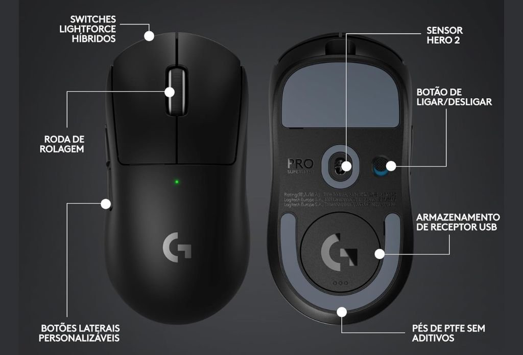 Mouse Gamer Sem Fio Logitech G PRO X SUPERLIGHT Logitech mouse
